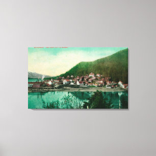 Ketchikan, Alaska Town View - First City in Canvas Print