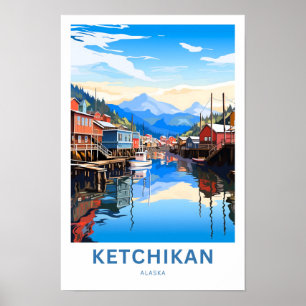 Ketchikan Alaska Travel Print