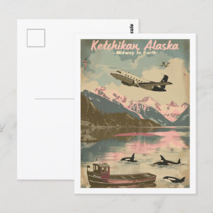 Ketchikan Alaska Vintage Famous Travel Place Postcard