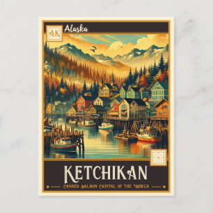 Ketchikan, Alaska Vintage Postcard