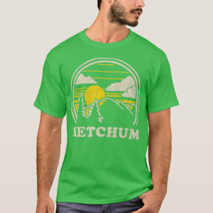 Ketchum Idaho ID  Vintage Hiking Mountains  T-Shirt
