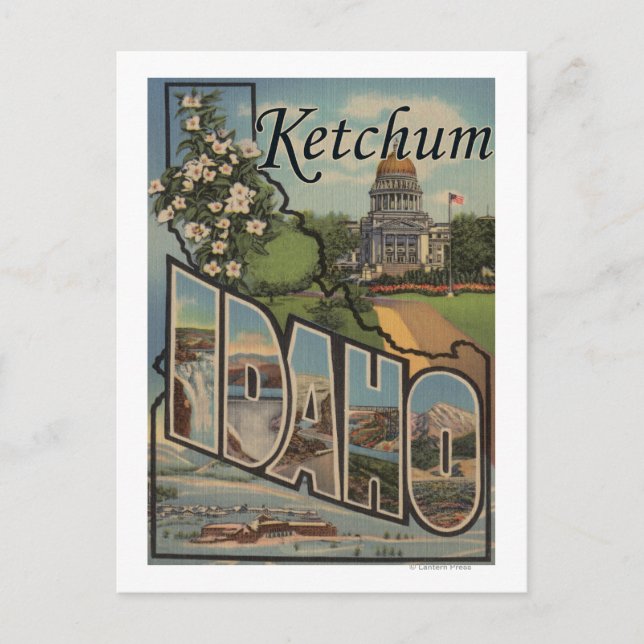 Ketchum, Idaho - Large Letter Scenes Postcard (Front)