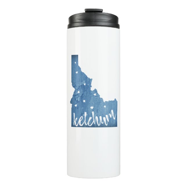 Ketchum Idaho Wood Grain Thermal Tumbler (Front)