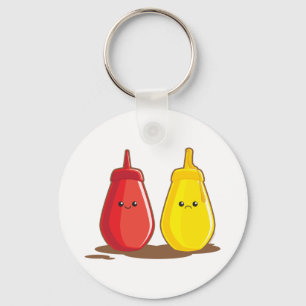 Ketchup and Mustard Key Ring