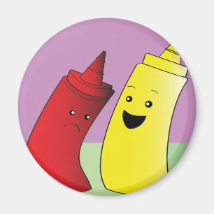 Ketchup and Mustard Magnet