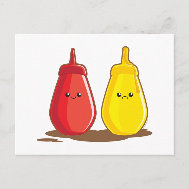 Ketchup and Mustard Postcard (Front)