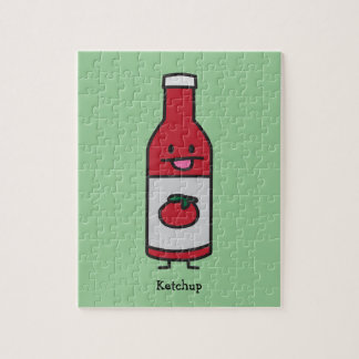 Ketchup Bottle Tomato Sauce Table condiment fancy Jigsaw Puzzle