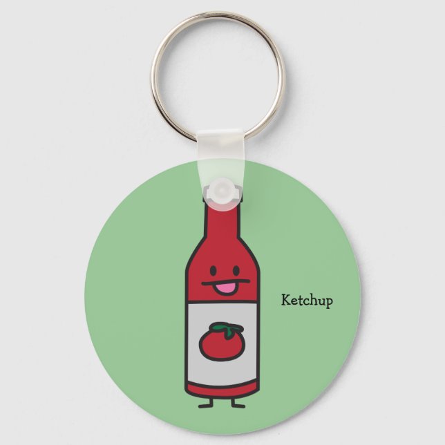 Ketchup Bottle Tomato Sauce Table condiment fancy Key Ring (Front)