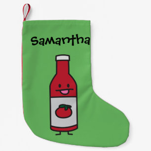 Ketchup Bottle Tomato Sauce Table condiment fancy Small Christmas Stocking