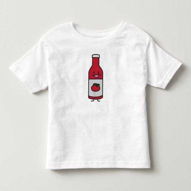 Ketchup Bottle Tomato Sauce Table condiment fancy Toddler T-Shirt (Front)