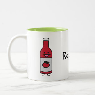 Ketchup Bottle Tomato Sauce Table condiment fancy Two-Tone Coffee Mug