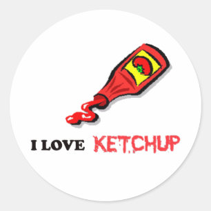 ketchup classic round sticker