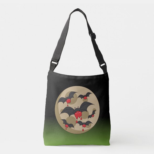 Ketchup Eater Vampire Bats Crossbody Bag (Front)