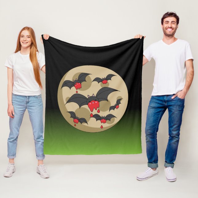 Ketchup Eater Vampire Bats Fleece Blanket (In Situ)