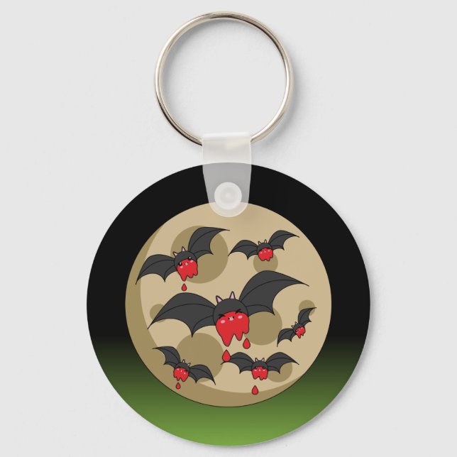 Ketchup Eater Vampire Bats Key Ring (Front)