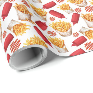 Ketchup & Fries Wrapping Paper