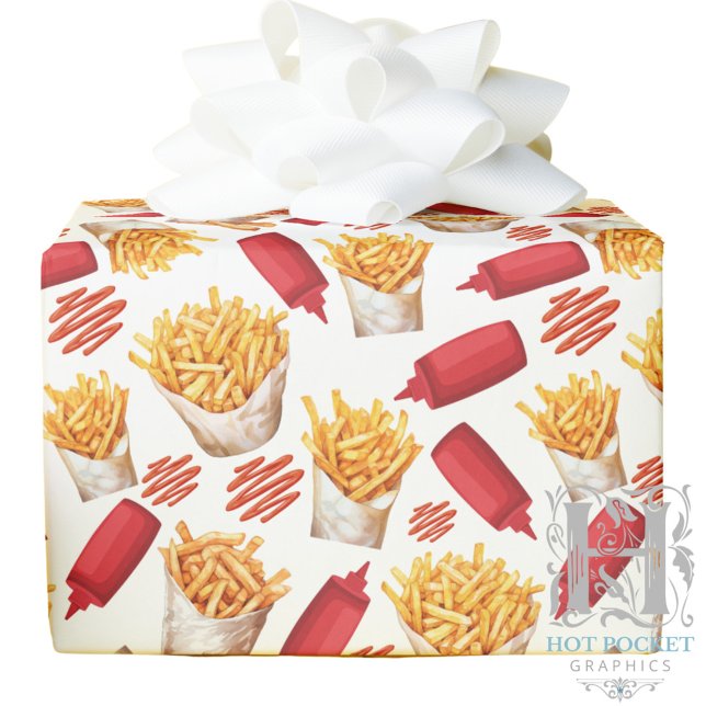 Ketchup & Fries Wrapping Paper (Creator Uploaded)