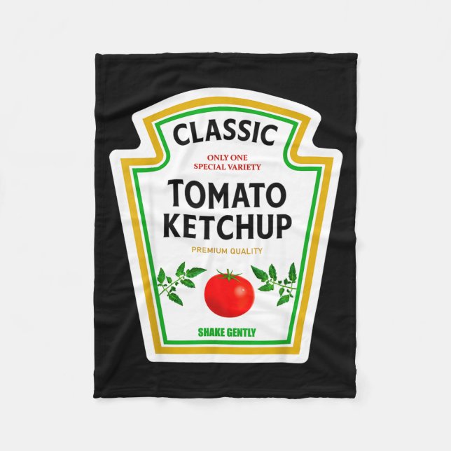 Ketchup Halloween 2024 Costume Matching Mustard Co Fleece Blanket (Front)