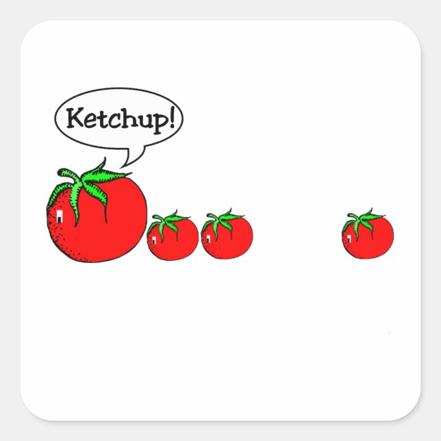 Ketchup Joke Sticker (Front)