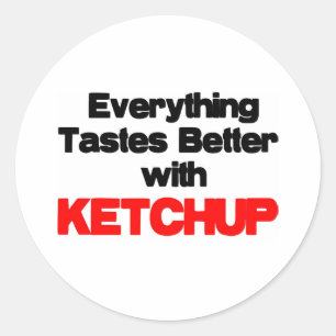 KETCHUP LOVER CLASSIC ROUND STICKER