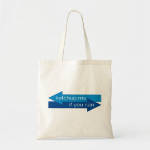 Ketchup me if you can movie pun/joke tote bag