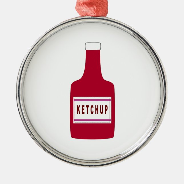 Ketchup Metal Tree Decoration (Front)