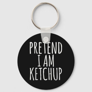 Ketchup Mustard Lazy Easy Funny Halloween Costume Key Ring