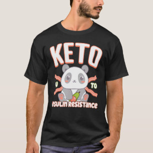 Keto Baby Panda Bacon And Avocado Fasting Insulin T-Shirt