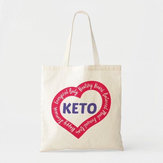 Keto benefits reminder tote bag (Front)