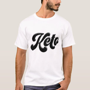 Keto Black Retro Script Typography Shirt