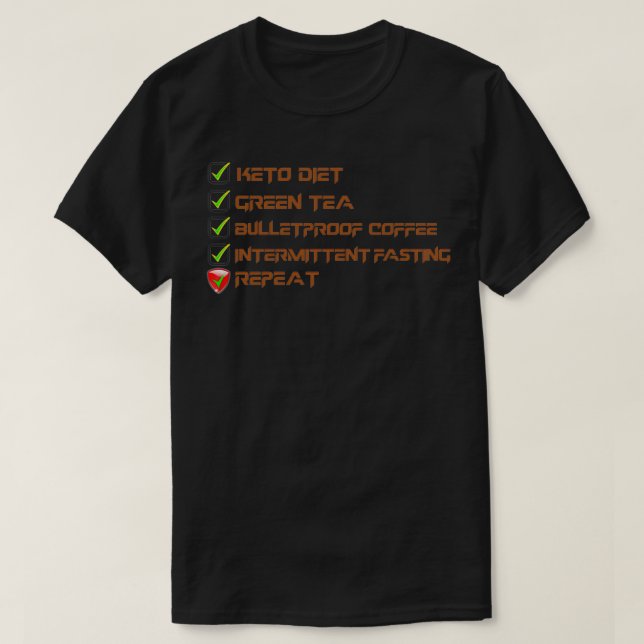 Keto Diet and Bulletproof Coffee T-Shirt (Design Front)