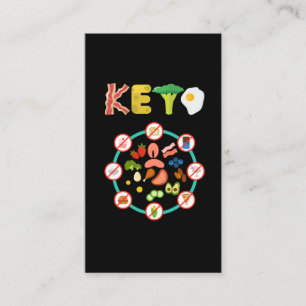 Keto Diet Lifestyle weight loss Nutrition Business Card
