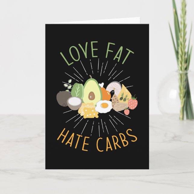 Keto Diet Low Carb Card (Front)