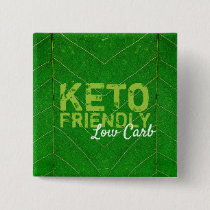 Keto Friendly Low Carb 15 Cm Square Badge