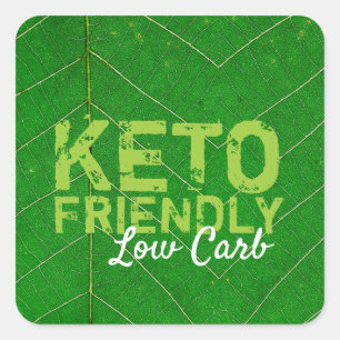 Keto Friendly Low Carb Square Sticker