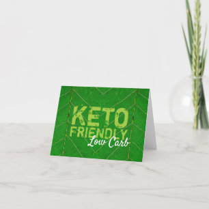 Keto Friendly Low Carb Thank You Card