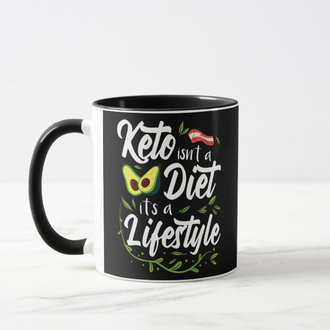Keto Gifts for Men Nutrition Ketones Women Mug (Left)