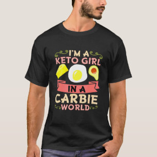 Keto Girl Ketosis Ketogenic Diet Avocado Eggs Chee T-Shirt