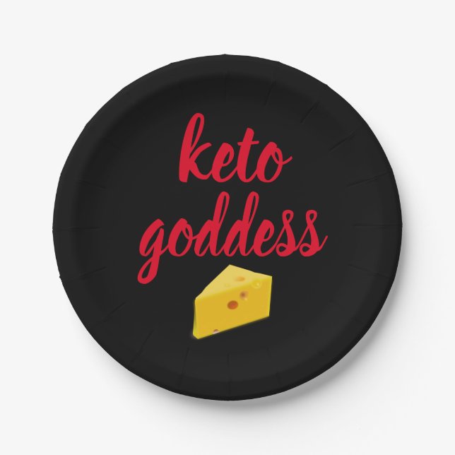 Keto Goddess Cheese Slice Paper Plate (Front)