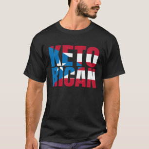 Keto Rican Keto Ninja Low Carbohydrate Diet Ketoge T-Shirt