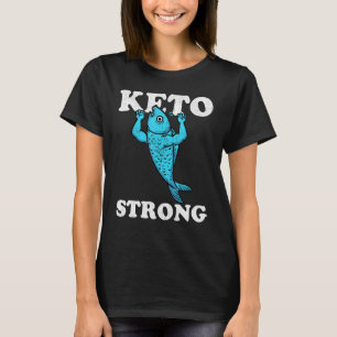 Keto Strong Fish Ketogenic Diet Muscles High Fat L T-Shirt