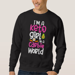 Ketosis Girl Woman Keto Fasting Autophagy Cell Rec Sweatshirt