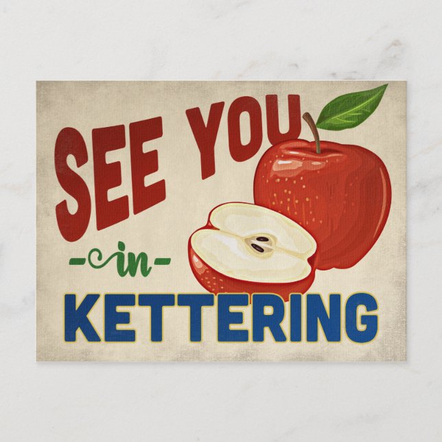 Kettering Ohio Apple - Vintage Travel Postcard (Front)