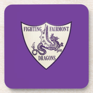 Kettering, Ohio Fighting Fairmont Dragons Logo Coaster