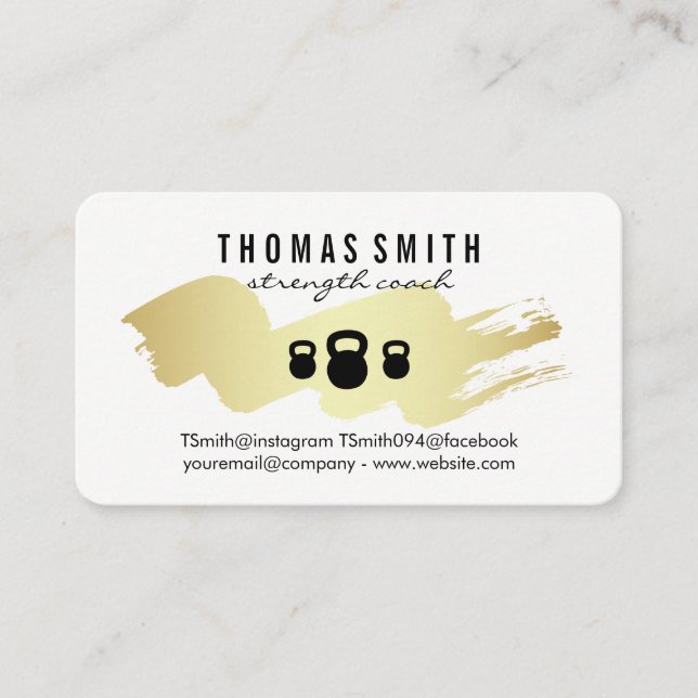 Kettle Bell Gold Brush Fitness Trainer Appointment (Front)