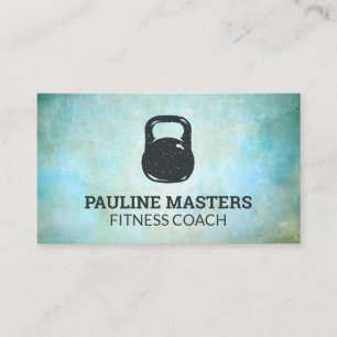 Kettle Bell Icon   Grunge Texture Background Appointment Card