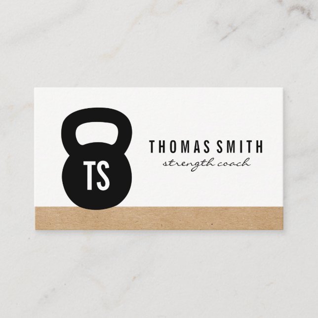 Kettle Bell Personal Trainer Business Card (Front)