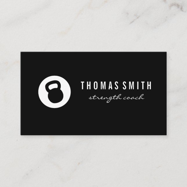 Kettle Bell Personal Trainer Business Card (Front)