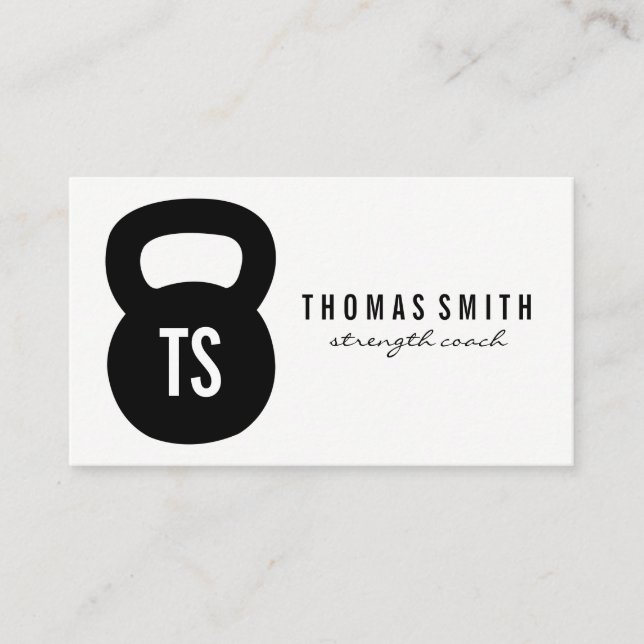 Kettle Bell Personal Trainer Business Card (Front)