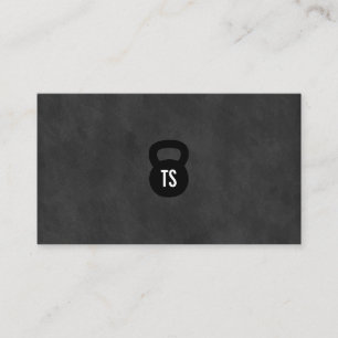Kettle Bell Personal Trainer Chalkboard Business Card